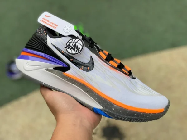 GT2.0 Белый Оранжевый Синий Destruction Pure Original Nike Air Zoom GT Cut 2 Мужские кроссовки Nike Черный Белый Оранжевый Амортизирующие настоящие баскетбольные кроссовки FN8890-101