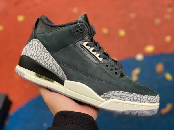 aj3 черно-белый взрыв кокосового молока чистый оригинальный Air Jordan 3 AJ3 черно-белый взрывной узор средней высоты ретро баскетбольные кроссовки CK9246-001