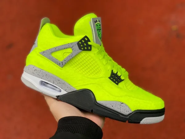 aj4 теннисные флуоресцентные зеленые кроссовки Air Jordan 4 Tagz Logo DV6773-700