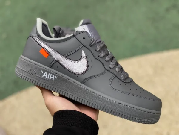 кроссовки Air Force AF1 ow серые OFF-WHITE x Nike Air Force 1 Low "Ghost Grey" DX1419-500