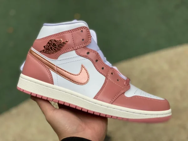 aj1mid розово-розовые оригинальные баскетбольные кроссовки Air Jordan 1 Mid SE AJ1 розово-розовые в стиле ретро FB9892-670