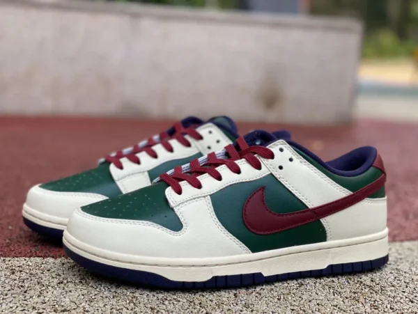 Кроссовки Dunk бежево-красные низкие Nike Dunk Low бежевые низкие кеды для спорта и отдыха в стиле ретро FV8106-361