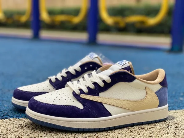 aj1 Barb Low White Blue Purple Tracis Scott x Air Jordan 1 Low Golf TS Joint Barb DN7866-808