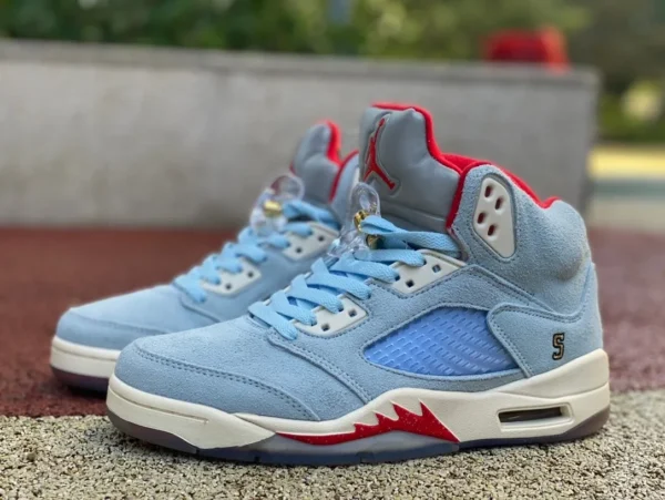 aj5 ледяной синий Air Jordan 5 x Trophy RoomAJ5 ледяной синий баскетбольные кроссовки CI1899-400