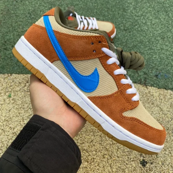 Вельветовые кроссовки Dunk цвета хаки коричневого цвета s2 pure original Nike SB Dunk Low Pro Corduroy цвета хаки коричневого вельвета BQ6817-201