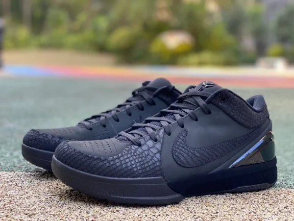 Kobe 4 Black Mamba разрушает мир оригинальные оригинальные баскетбольные кроссовки Nike Kobe 4 Protro Black Mamba черные с низким берцем FQ3544-001