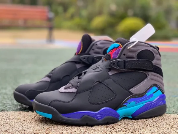 aj8 черно-фиолетовые Air Jordan 8 Retro Aqua AJ8 All-star черно-фиолетовые 305381-025