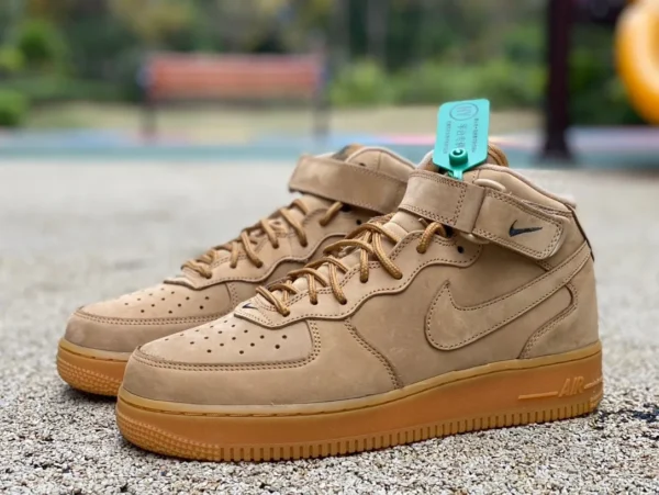 Air Force AF1 пшеничные средней высоты Nike Air Force средние пшеничные 1715889-200