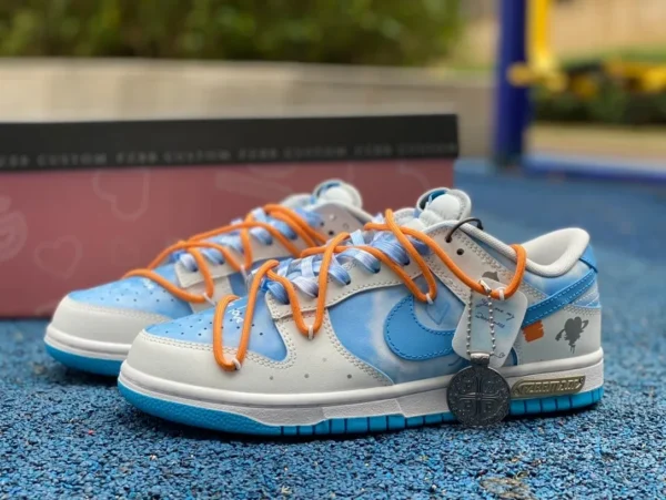 Dunk Summer Clear Cloud с ремешком Nike Dunk Low FZBB Summer Clear Cloud Clear Sky Love Gift Box Fire Paint Converter низкие кроссовки North Carolina blue DV0831-001