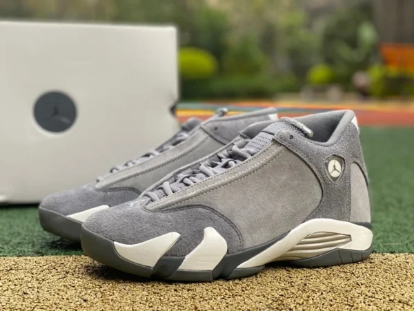 aj14 серые замшевые баскетбольные кроссовки Air Jordan 14 "Flint Grey" серые FJ3460-012