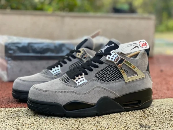 aj4 серый черный металл Air Jordan 4 черный коричневый металл жидкость AQ9129-002