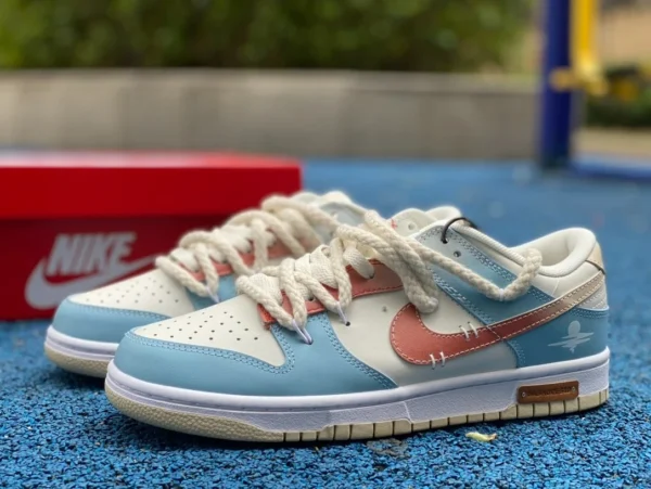 Dunk ремешок белый синий коричневый Nike Dunk Low ретро прибрежные уличные классические универсальные низкие кеды мужские синие белые коричневые DV0831-003