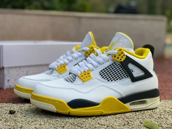 aj4 белый черный желтый Air Jordan 4 белый черный желтый AQ9129-101