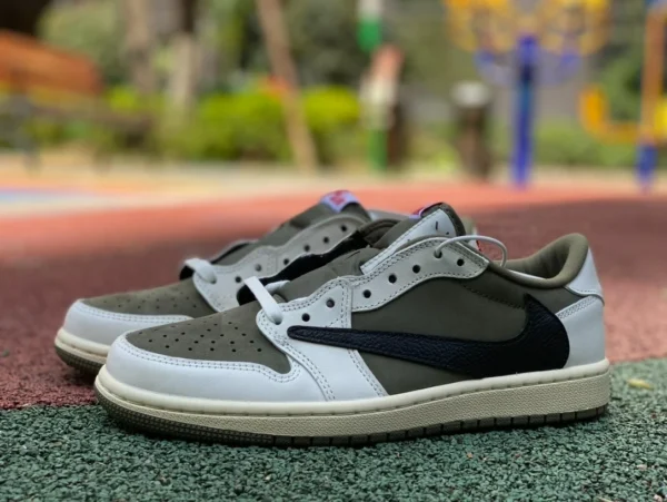 aj1 barb low top черно-белый реверс Tracis Scott x Air Jordan 1 Low Golf TS Joint barb DM7866-200