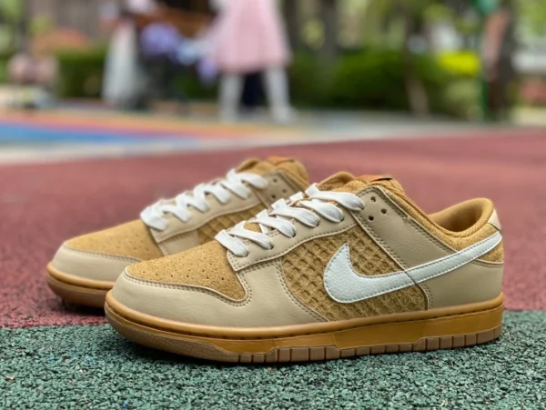 Кроссовки для спорта и повседневного отдыха Dunk Brown Waffle Nike Dunk Low Brown вафельные FZ4041-744