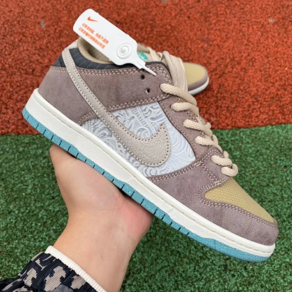 Кроссовки Dunk коричнево-серо-синие Nike SB Dunk Low Big Money Savings коричнево-серо-синие низкие кеды FZ3129-200