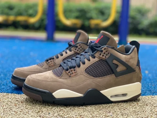 aj4ts коричневые замшевые ravis Scott x Air jordan4