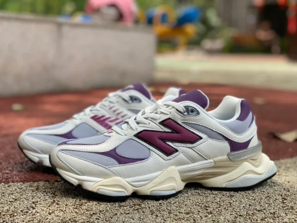 NB9060 белый серый фиолетовый чистый оригинальный серия New Balance NB9060 новые мужские и женские спортивные и повседневные кроссовки с низким берцем U9060ESC