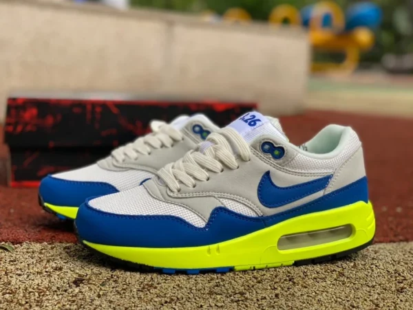 Мужские повседневные кроссовки Nike Air Max 1 с низким верхом в стиле ретро Max1, белые, серые, синие, зеленые, HF2903-100