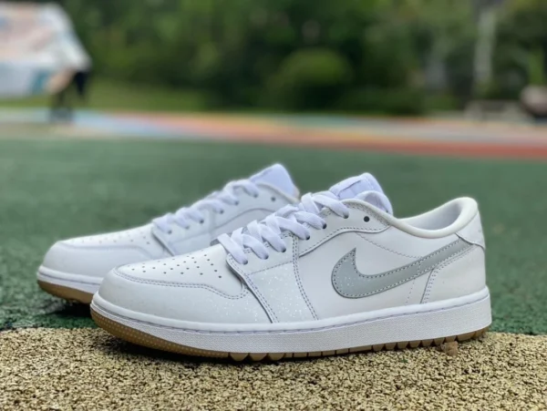 aj1 гольф бело-серый низкие баскетбольные кроссовки dt pure original Air Jordan 1 Low Golf AJ1 белые ретро баскетбольные кроссовки DD9315-111