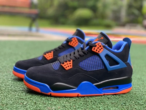 aj4 Knights Knicks вырезанный кусок чистый оригинал, Air Jordan 4 Retro Cavs Knight черный оранжевый 308497-027