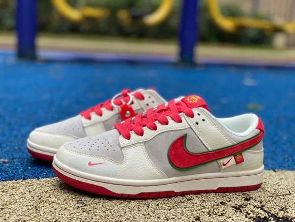 Dunk белые красные серые Year of the Dragon, ограниченная серия Nike Dunk Low Year of the Dragon Ao Bingsan Prince, низкие повседневные кроссовки CR8033-506