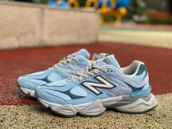 NB9060 синий чистый оригинальный New Balance NB9060 серии новые спортивные и повседневные кроссовки с низким вырезом, кроссовки U9060EED