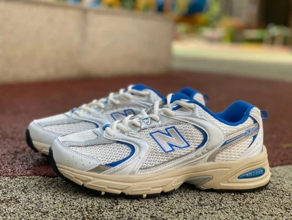 NB530 бело-синие старые чистые оригинальные кроссовки New Balance 24 новые ретро туфли для папы MR530EA