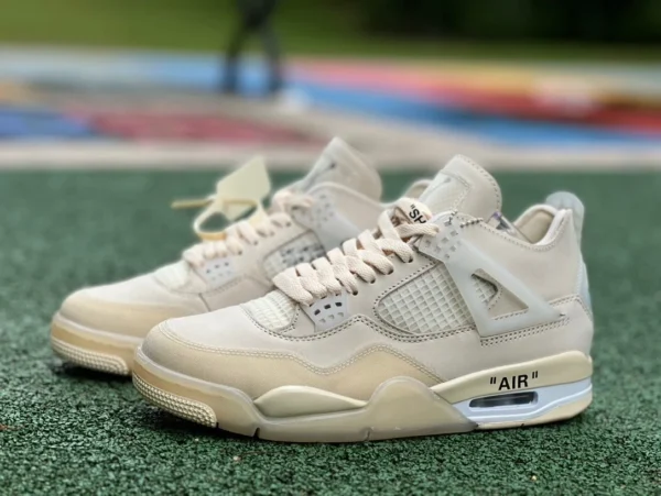 aj4ow Baifan ow шарнирный кусок чистый оригинальный AirJordan 4 x Off-White AJ4 OW шарнир Baifan Cicada CV9388-100