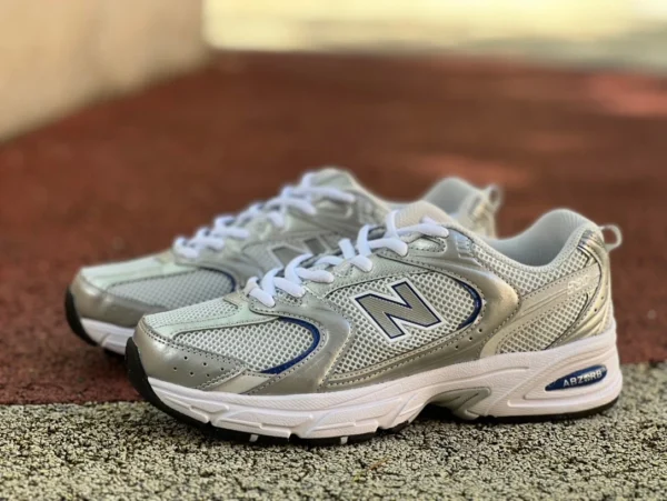 NB530 Серебристый Синий Чистый Оригинал New Balance 24 Новые Ретро Туфли Для Папы MR530BS