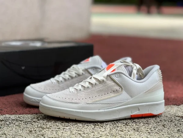 aj2 кремово-оранжевые низкие кроссовки Air Jordan 2 ретро низкие модные легкие низкие кроссовки DV7128-110