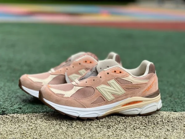 NB990v3 Beige President Pure Original New Balance 990v3 Бежевые повседневные туфли с низким берцем American M990SZ3