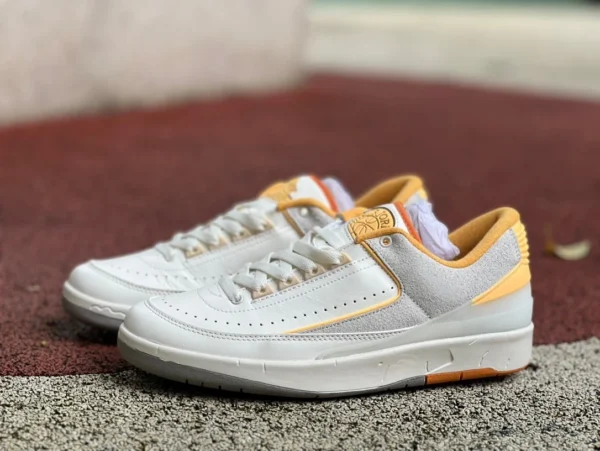 aj2 серый белый оранжевый низкий Air Jordan 2 Low 2 AJ2 серый белый оранжевый ретро баскетбольные кроссовки DV9956-118