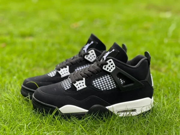 aj4 черно-белый t1 pure original Air Jordan 4 AJ4 черно-белый баскетбольные кроссовки Oreo средней высоты в стиле ретро FQ8138-001